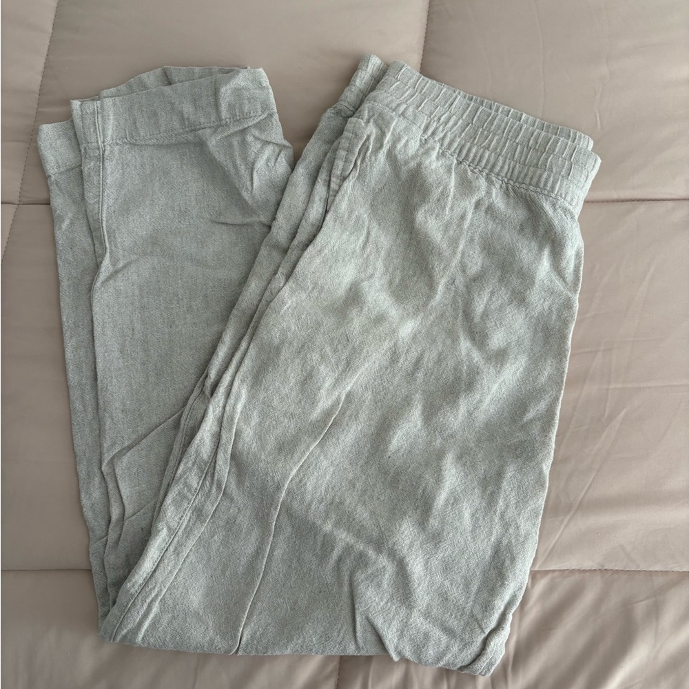 Beige Linen Pants